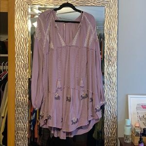 Never worn Free People long sleeve dress.